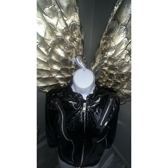 Rare LMFAO Sorry For Party Rockin Patent jacket Grunge, Rock, Metal,small - Picture 9 of 16